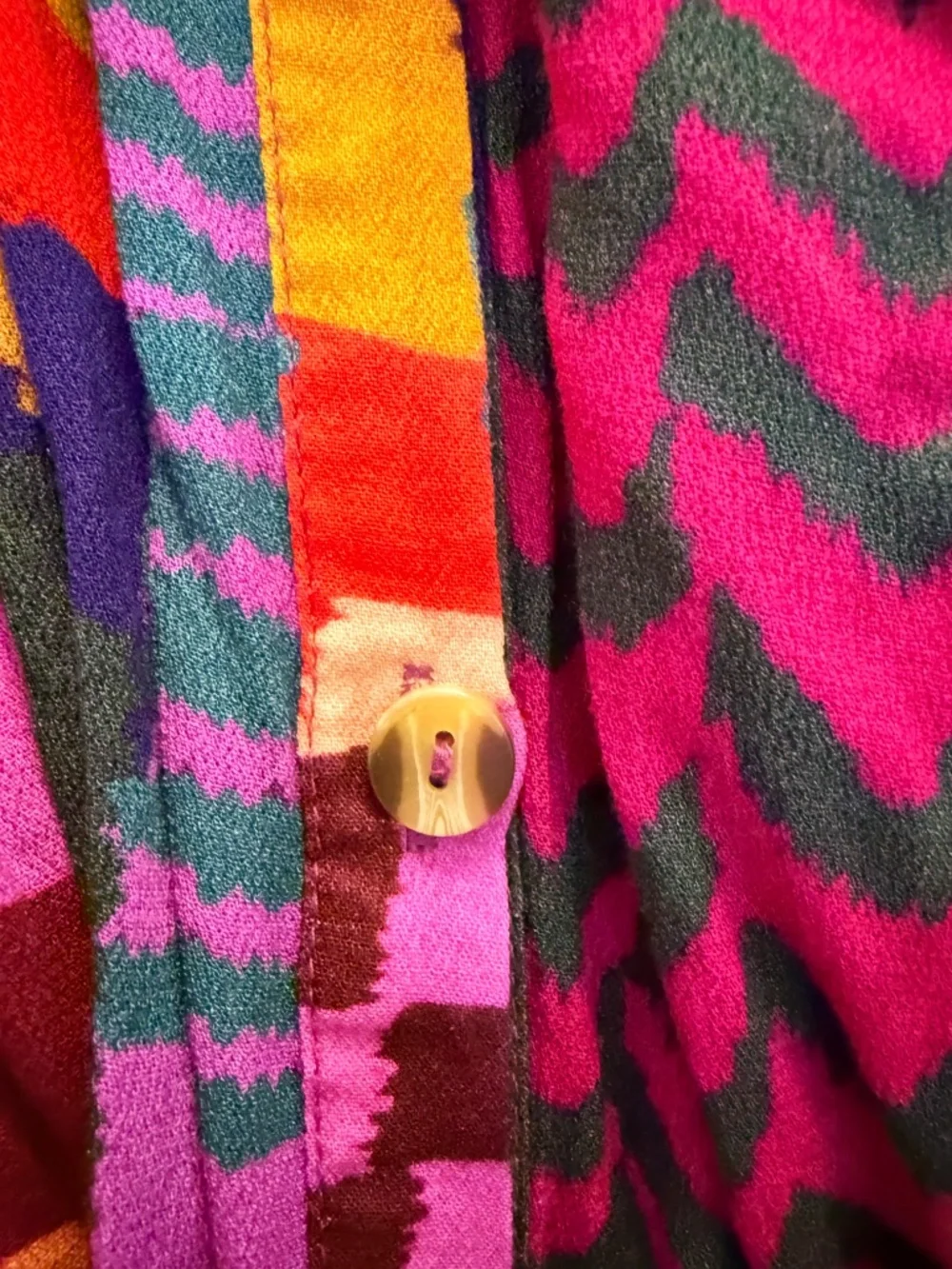 Vibrant, eclectic Farm Rio dress (M) - Picture 5 of 8